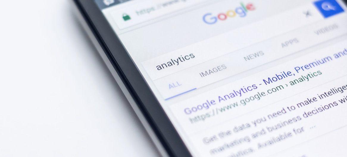 Smartphone Showing Google Analytics Attribution