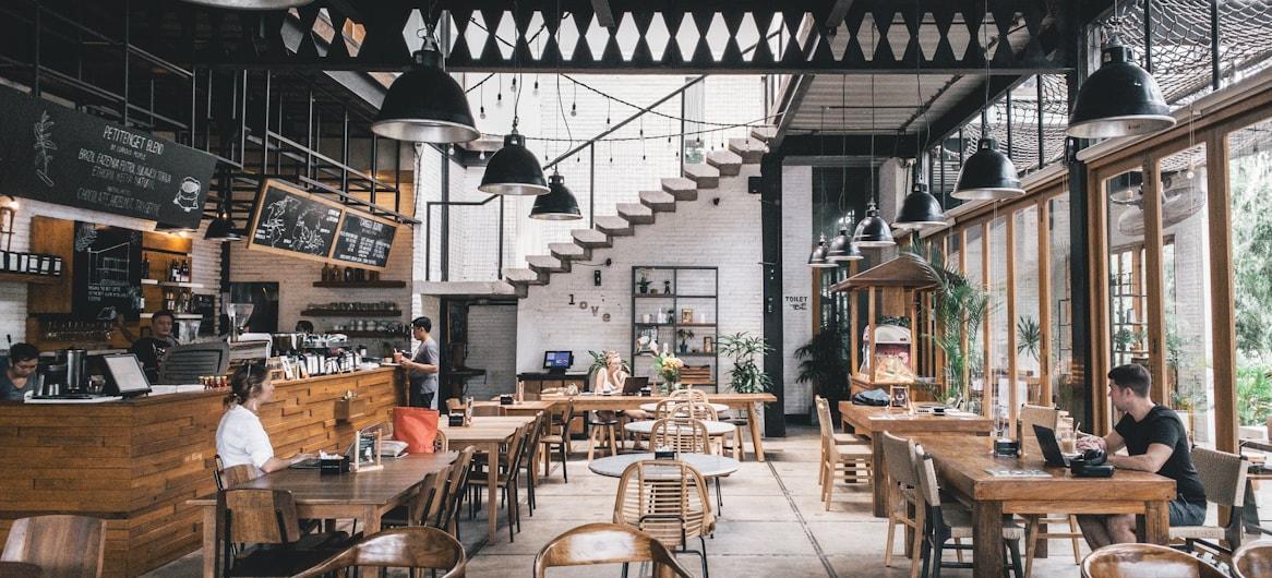Restaurant exterior at night for near me local SEO